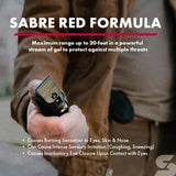 SABRE Tactical Pepper Gel With Belt Holster For Easy Carry, Maximum Police Strength OC Spray, Quick Access Fast Flip Top Safety, Tactical Design For Security Professionals, 1.8 fl oz