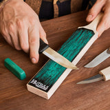 Hutsuls Double Sided Leather Strop Paddle Kit - Get Razor-Sharp Edges, Ergonomic Handle, Quality Honing Leather, and Step-by-Step Guide