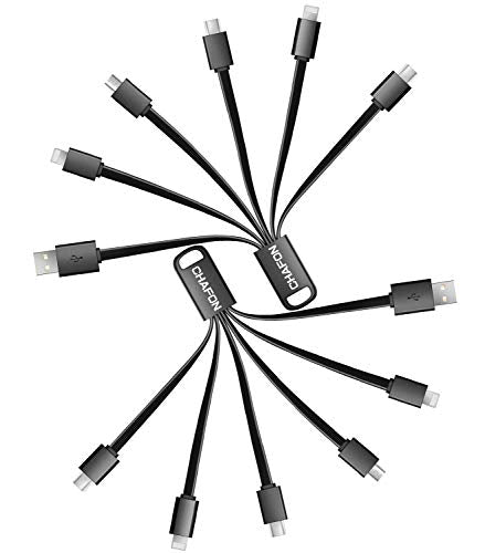 CHAFON Multi Charging Cable Short 3A,6 in 1 USB Charger Cord with 2 US –  Wolf in Progress