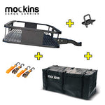 Mockins Hitch Mount Cargo Carrier | The Steel Cargo Basket is 60” Long X 20" Wide X 6” Tall with A Hauling Weight Capacity of 500 Lbs and A Folding Shank to Preserve Space When Not in Use …