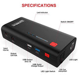 GOOLOO 1200A Peak 18000mAh SuperSafe Car Jump Starter with USB Quick Charge 3.0 (Up to 7.0L Gas or 5.5L Diesel Engine), 12V Portable Power Pack Auto Battery Booster Phone Charger Built-in LED Light