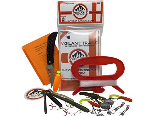  Vigilant Trails Survival Fishing, Hiking Gear, Bug Out Bag,  Emergency Preparedness, Survival-Pocket Fishing Kit Stage-1 : Sports &  Outdoors