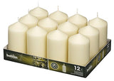 BOLSIUS Set of 12 Ivory Pillar Candles - Unscented Candle Set - 2.75-x 5-inch Dripless Clean Burning Smokeless Dinner Candle - Perfect for Wedding Candles, Parties and Special Occasions