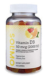 Amazon Brand - Solimo Vitamin D3 2000 IU, 160 Gummies (2 Gummies per Serving)