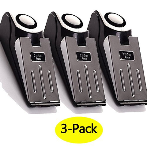 3-Pack Upgraded Door Stop Alarm -Great for Traveling Security Door Stopper Doorstop Safety Tools for Home Set of 3
