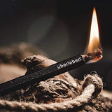 überleben Tindår Wick + Bellow | Hemp Tinder Tube | Matchstick Fire Starter | Black Anodized Aluminum Sleeve | Waterproof