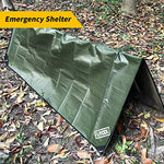 UTOOL Survival Emergency Blanket, Waterproof Insulated Tarp, Reflective Blanket Tarp, Survival Space Blankets, 3-ply Large Heavy Duty Thermal Blanket for Hiking, Camping, Army Green
